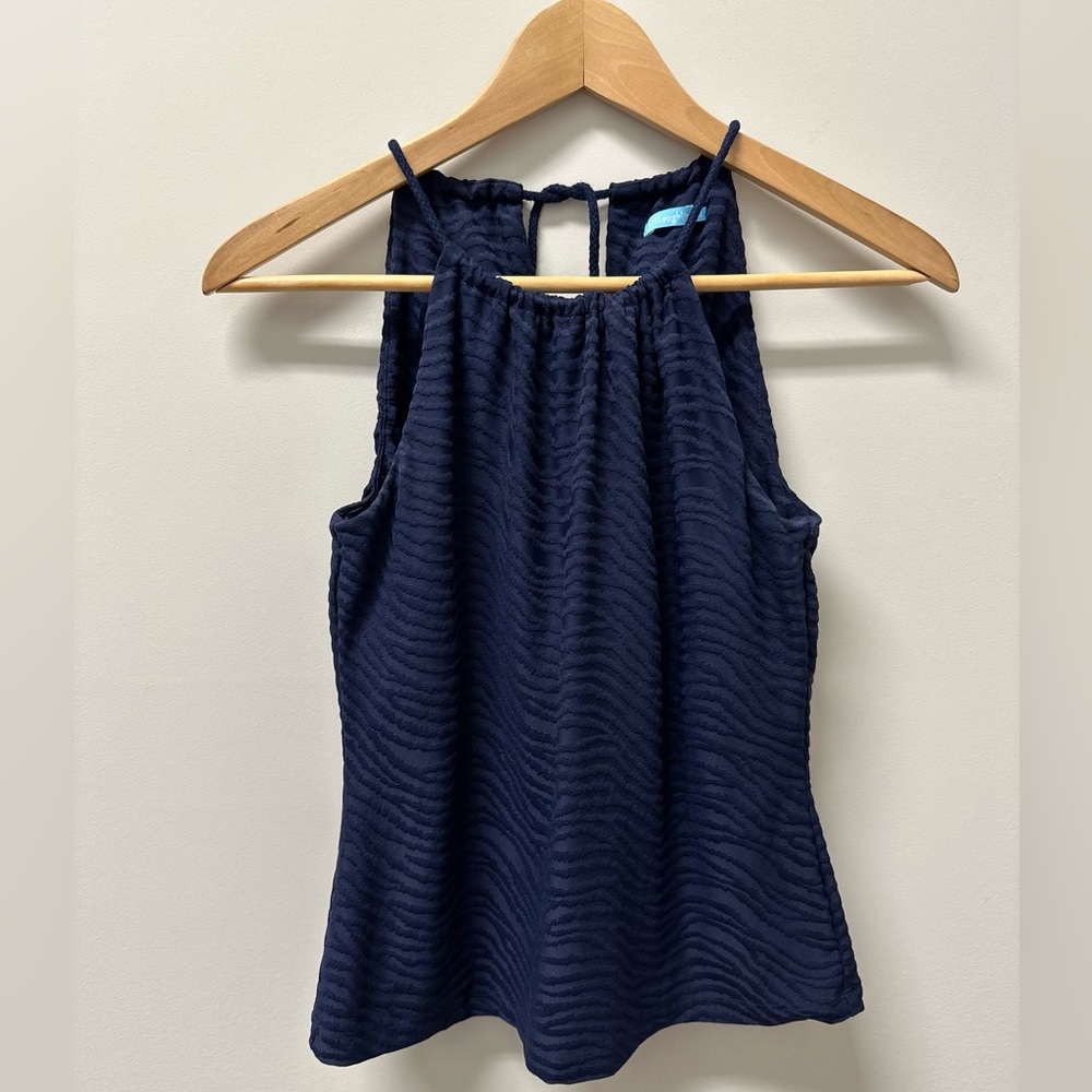 J. McLaughlin Navy Halter Top Navy Zebra